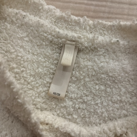 SKIMS cozy knit boucle tee bone white XL 4X - Picture 3 of 5
